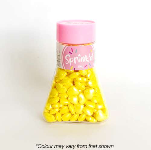 Sprink'd Sprinkles - Hearts Yellow - Click Image to Close